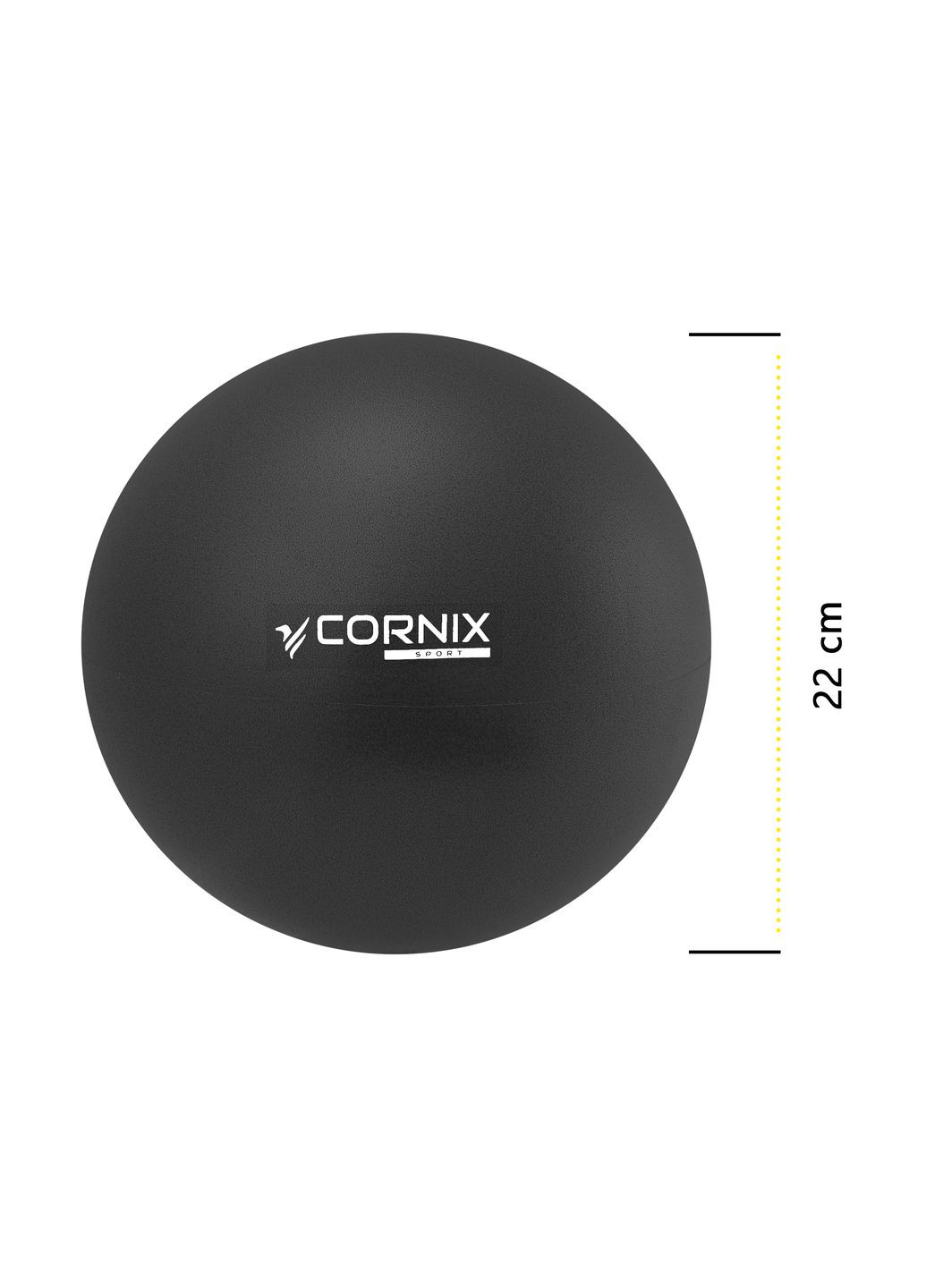 Мяч для пилатеса, йоги, реабилитации MiniGYMball 22 см Black Cornix XR-0371 (345715494)