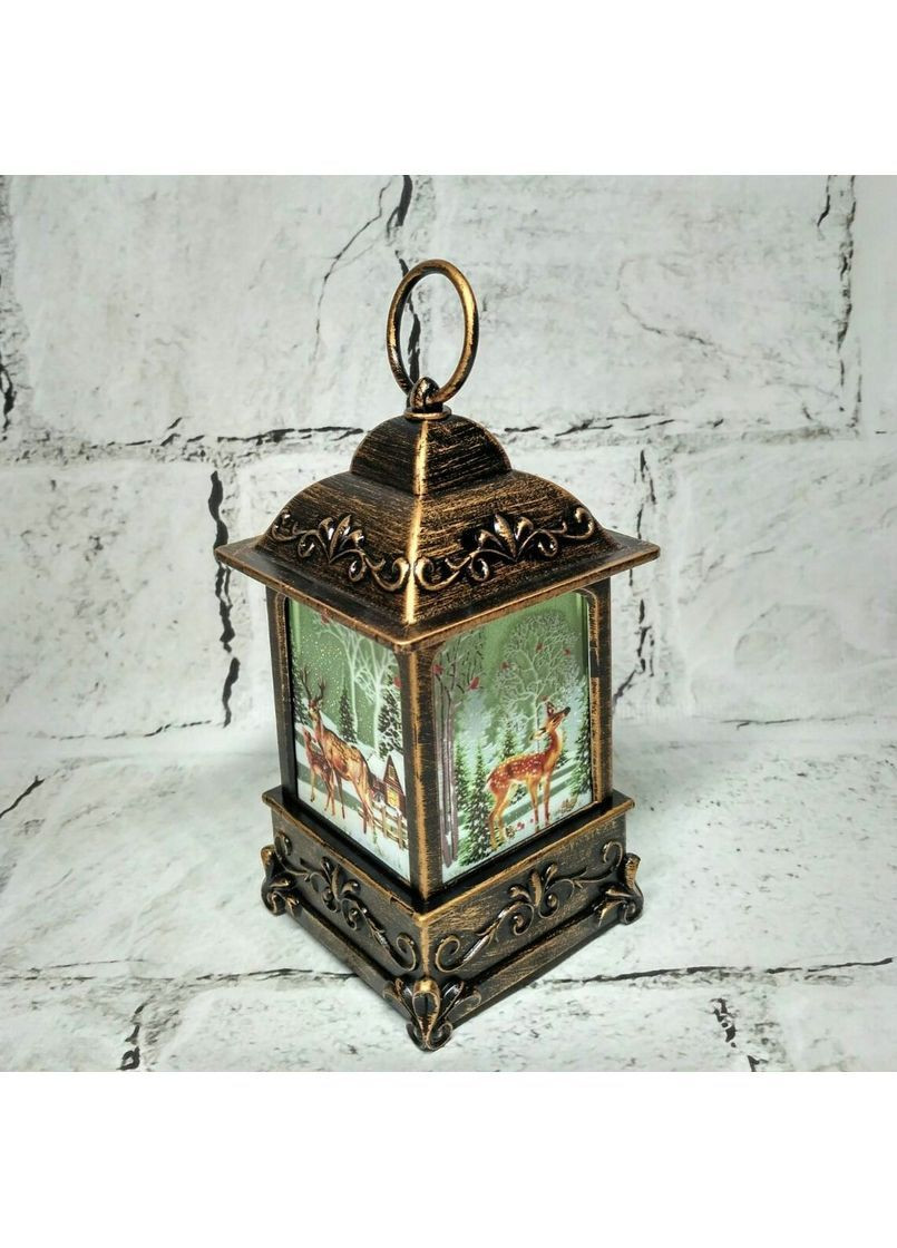 Фонарик LED свеча электронная декор на Новый год Олени Ретро 13х5,7 см No Brand (368774679)