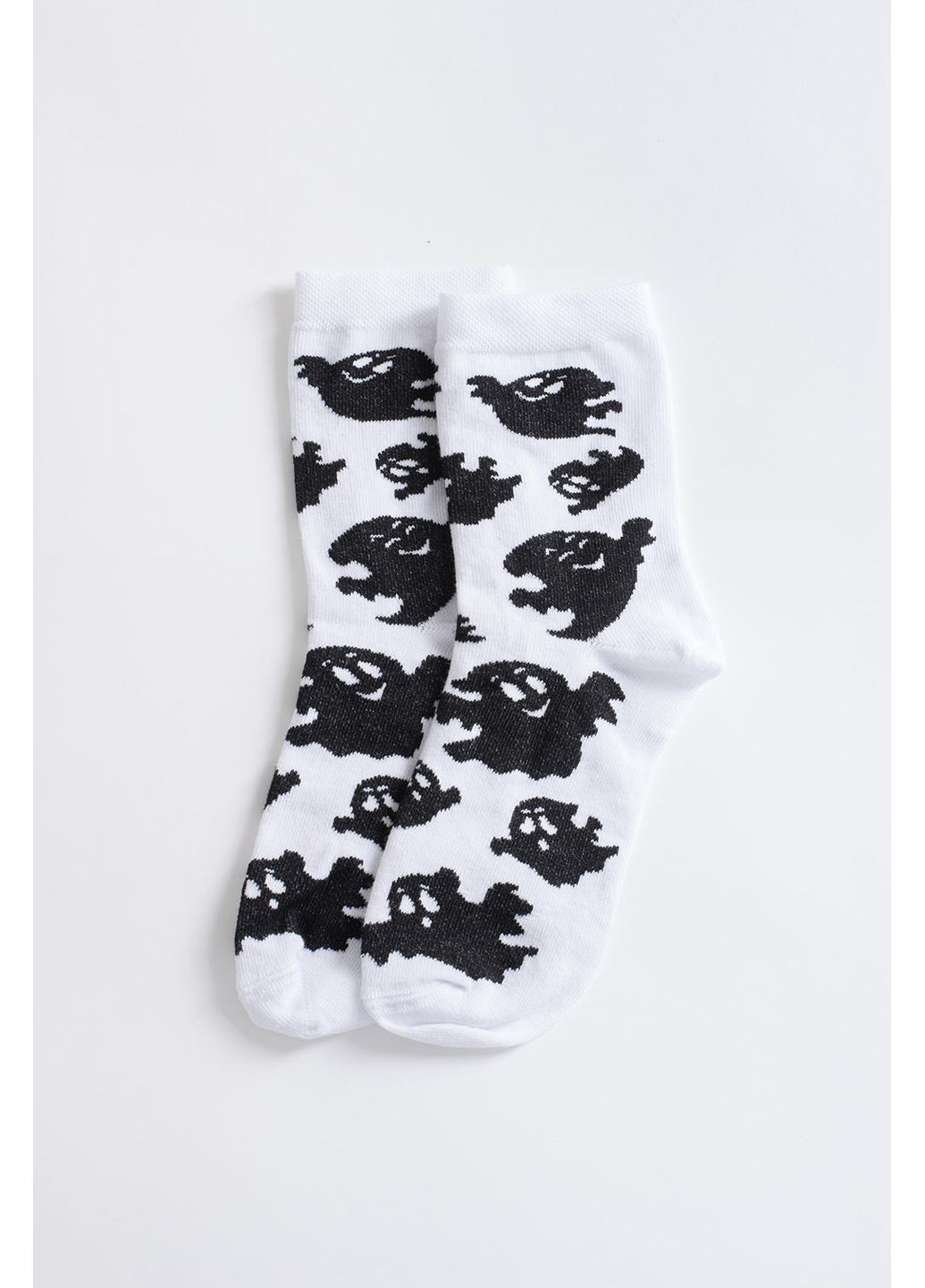 Білі жіночі бавовняні шкарпетки Giulia абстрактні (364990099)