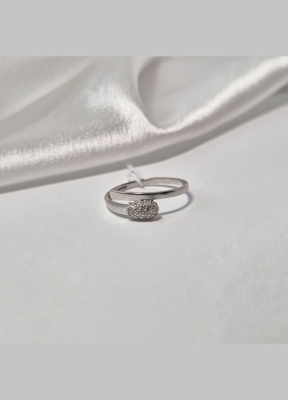 Кольцо серебряное женское колечко Спичка с белыми камнями размер серебро 925 пробы Родированное 81713б 1.19 Nobrand (363969065)