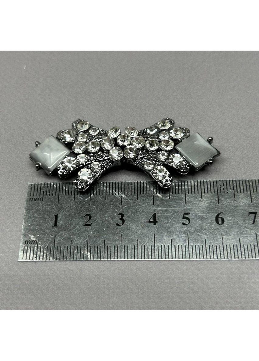 Декоративная застежка-крючок для одежды 3х6 см - светлое серебро. Plus-plus (354797196)