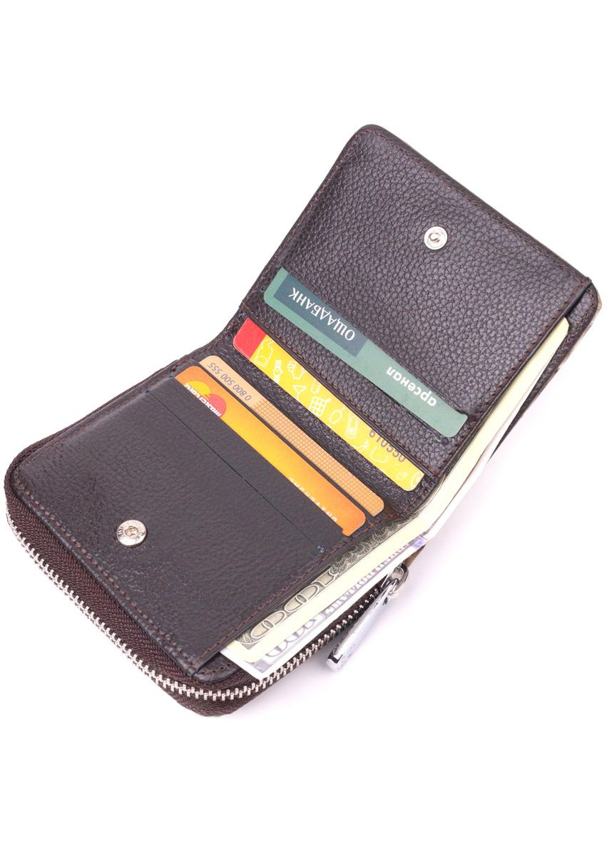 Фактурний жіночий гаманець із монетницею з натуральної шкіри з тисненням під крокодила 21413 Karya (331913296)