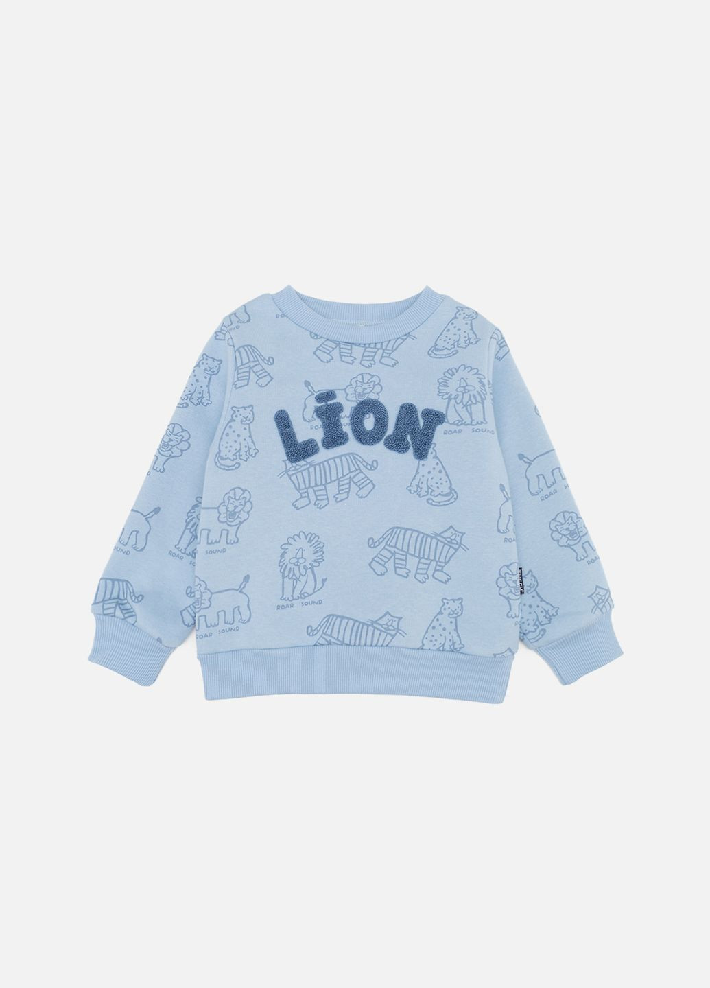 Tuffy світшот для хлопчика колір блакитний цб-00260117 блакитний футер