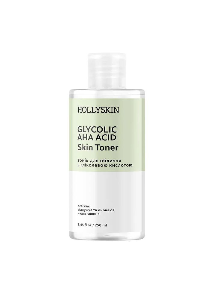 Тоник для лица Glycolic AHA Acid Skin Toner 250 мл Hollyskin (323228869)