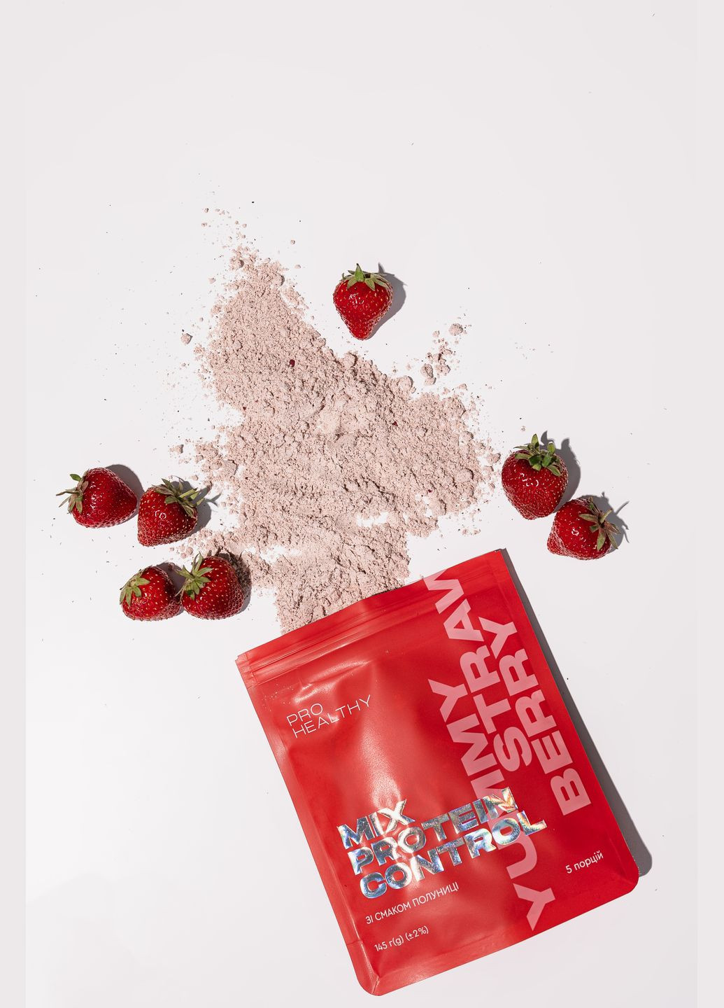 Протеиновый клубничный коктейль для похудения. 5 порций CHOICE Mix Protein control Yummу Strawberry (340233831)