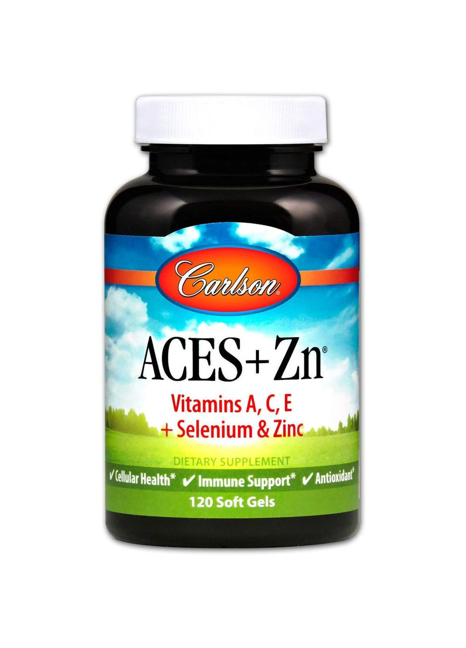 Вітаміни А, С, Е плюс цинк, Aces + Zn, Carlson, 120 капсул Carlsson (369164612)