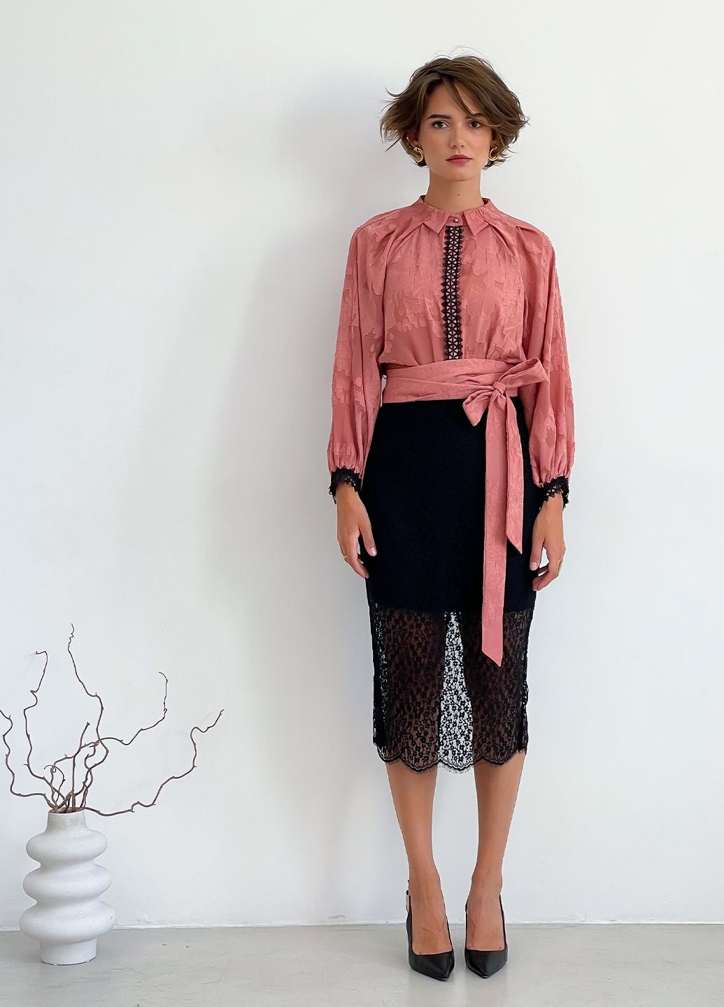 Чорна мереживна спідниця Keepsake (355793743)