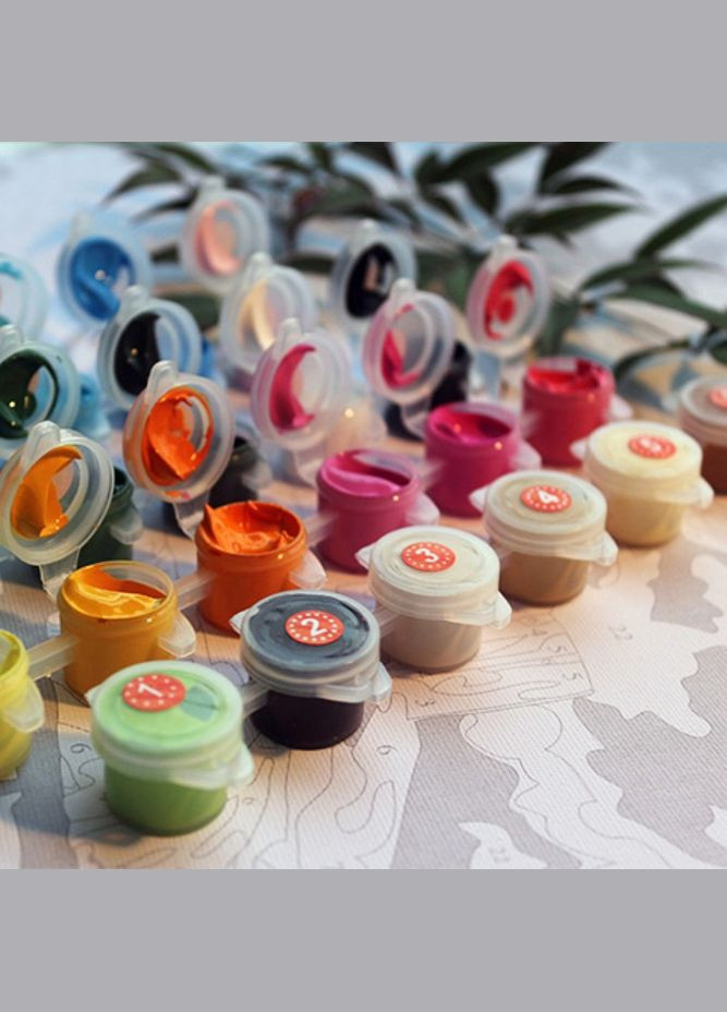 Картина за номерами Ніжність квітів 40x50 Картини у цифрах на полотні Лілії Набір для розпису за номерами BS52168 Brushme (308988300)