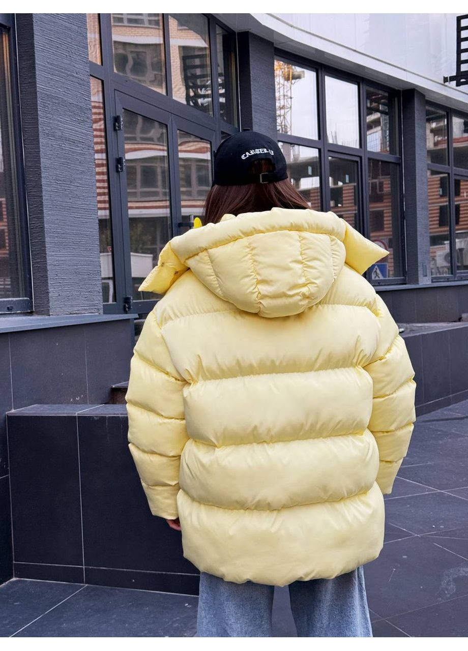 Желтый зимний Пуховик No Brand