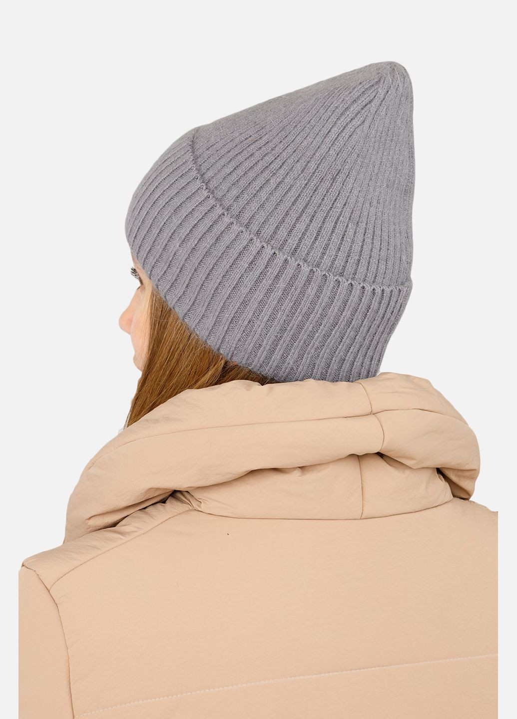 Женская шапка с отворотом цвет графитовый ЦБ-00263300 Top Hat (309151124)