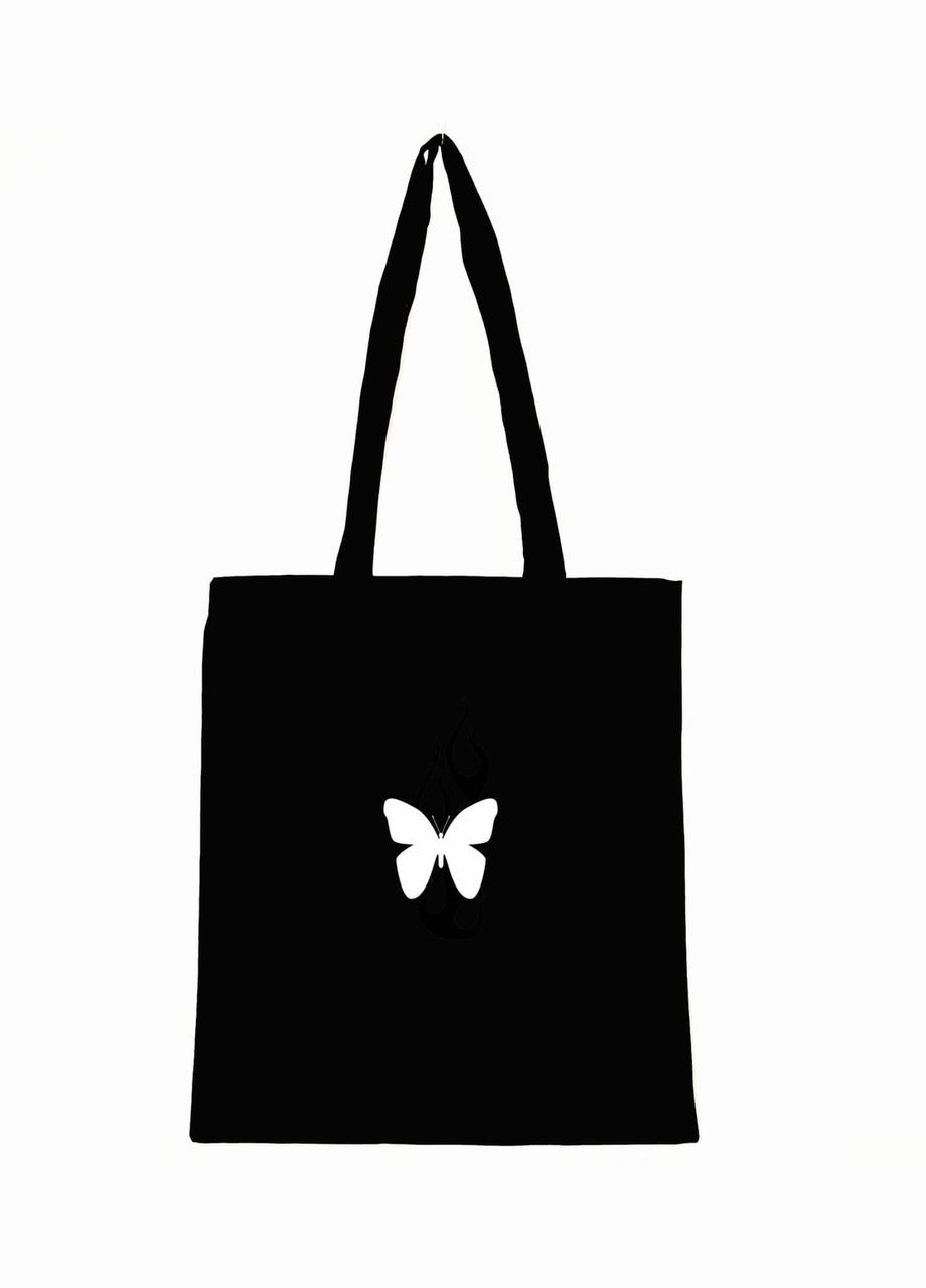 Эко-сумка Шопер с белой бабочкой Handmade (292713848)