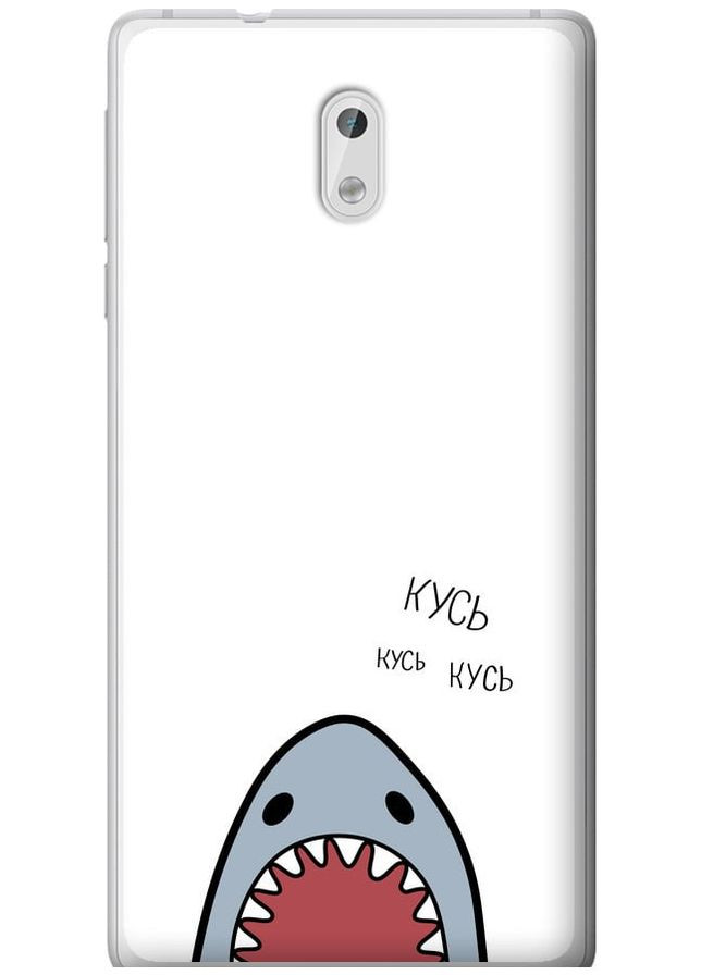 2D пластиковый чехол 'Акула' для Endorphone Nokia 3 (330025614)