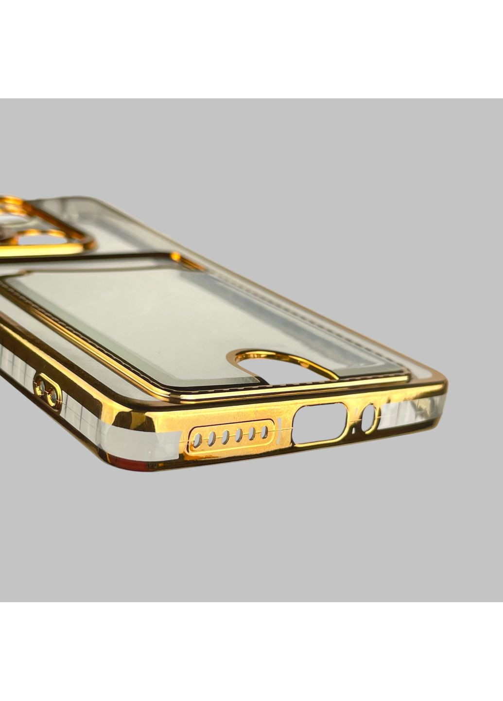 Чехол для POCO M6 Pro 4G с золотой окантовкой с карманом для карт на сяоми поко м6 про золотой Xiaomi (366022545)