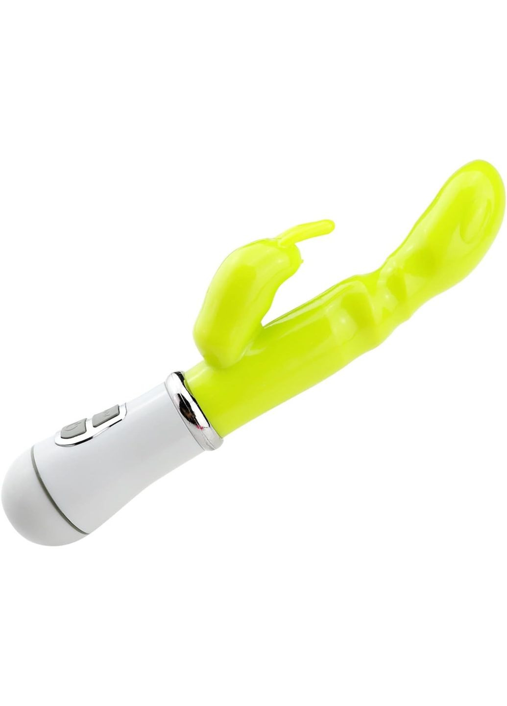 Вібратор кролик з вушками комбінований 26 см USB для жінок жовтий No Brand (366665449)