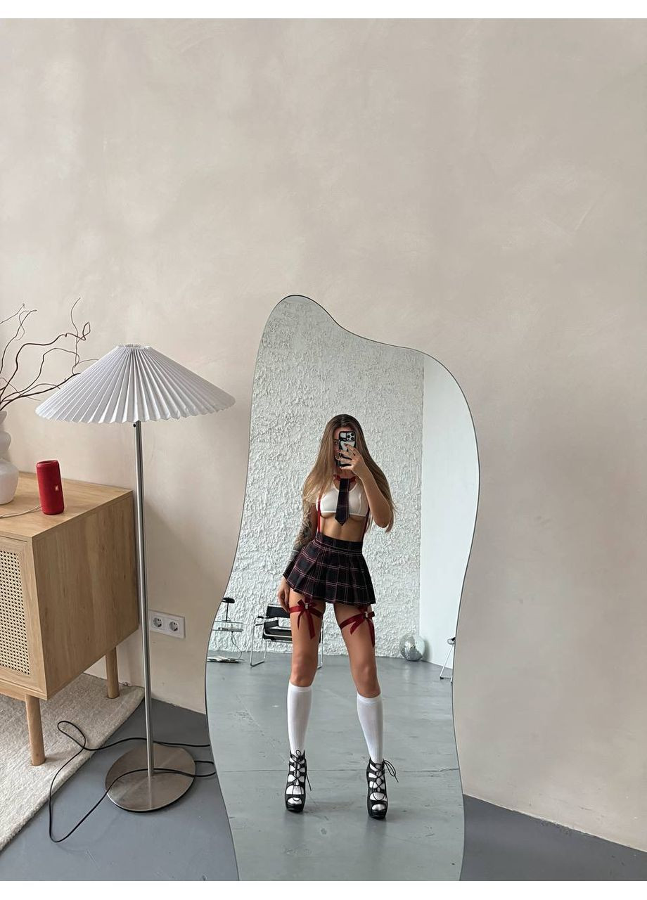 Белый демисезонный женский ролевой костюм | чёрная школьница Vital-Textile 280/98