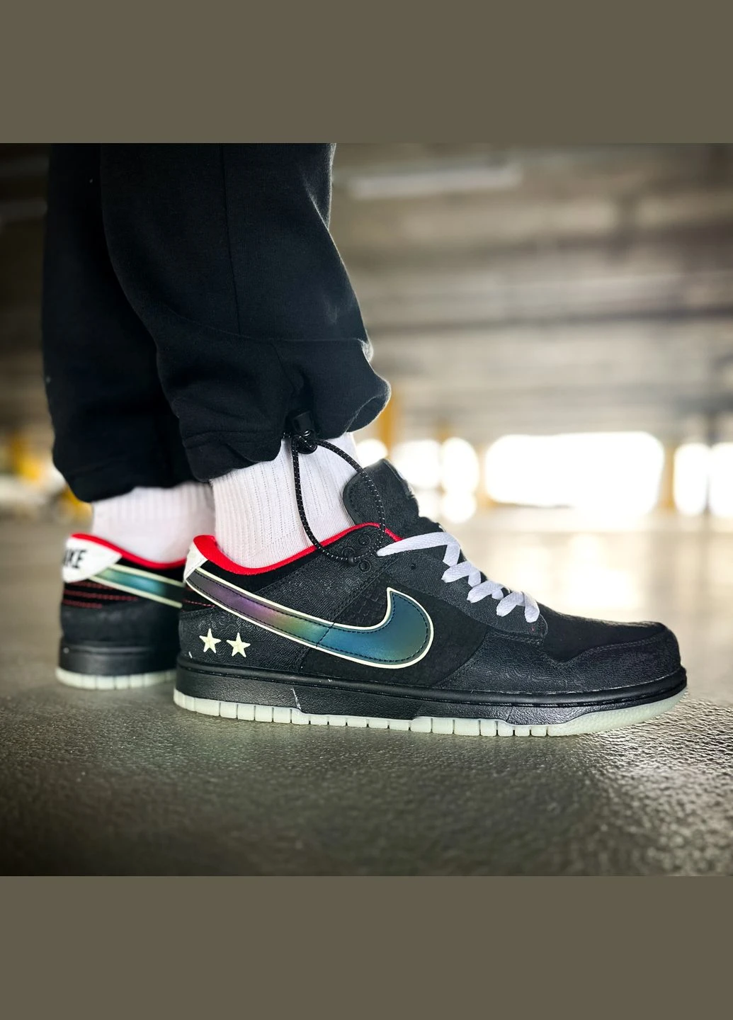 Черные всесезонные кроссовки мужские nike dunk low lpl league of legends | найк данк низкие черные No Brand