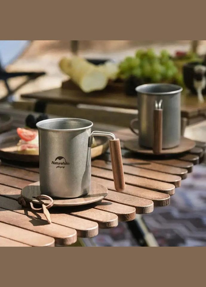 Кружка з дерев’яної ручкою NH21SJ001 350мл Naturehike (316437145)
