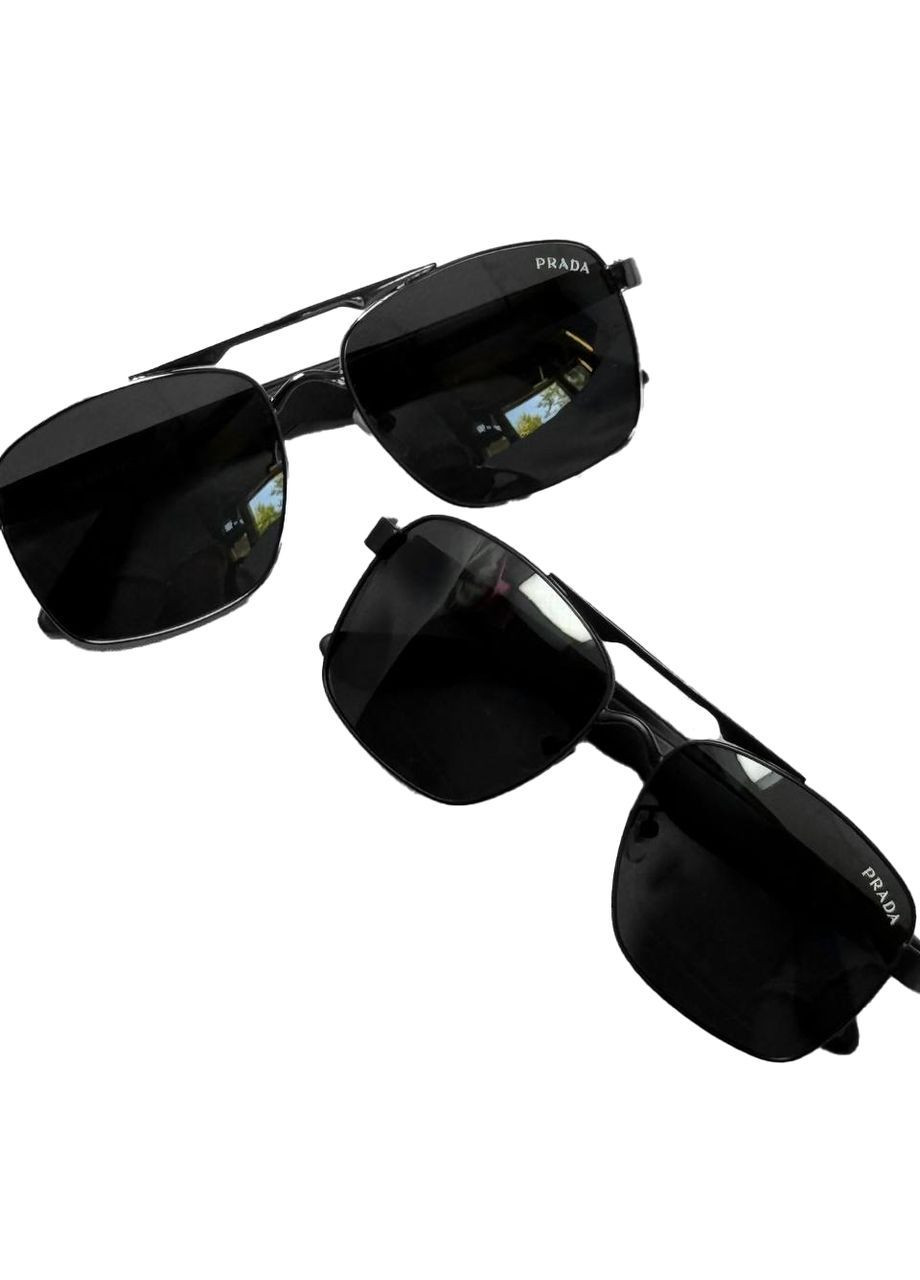 Стильные мужские очки в черном цвете с логотипом. No Brand (367582898)