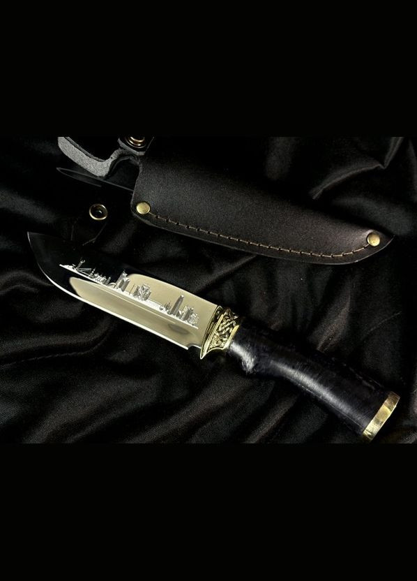 Ніж мисливський із бронзовим наконечником Київ 222k14 ручка кленова кап NB Art (346152171)