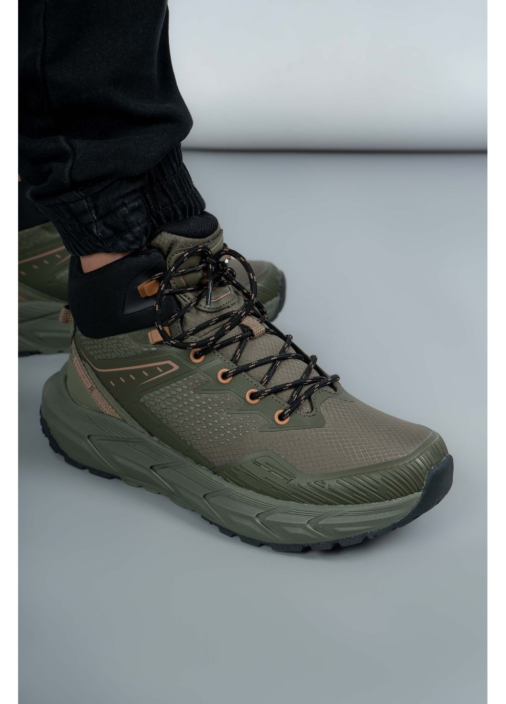 Хакі Зимовий кросівки чоловічі високі wuw6034m-khaki хакі 346674 Where Uwear