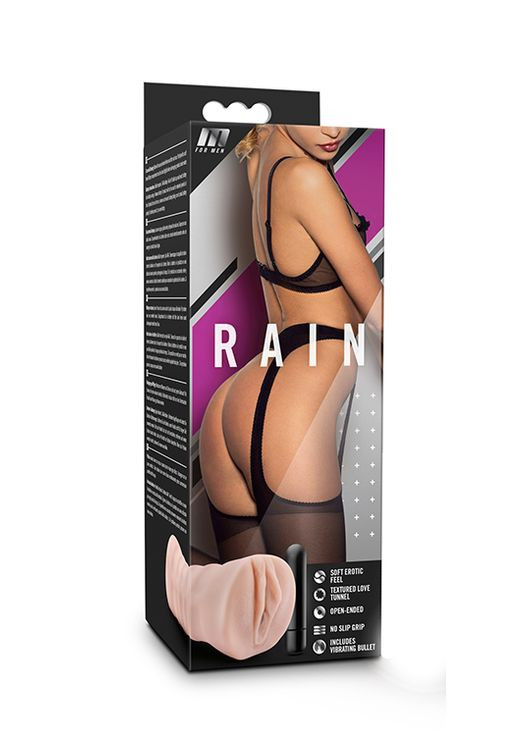 Мастурбатор-Вагіна з вібрацією M FOR MEN RAIN VANILLA, Flesh, Blush (298919255)
