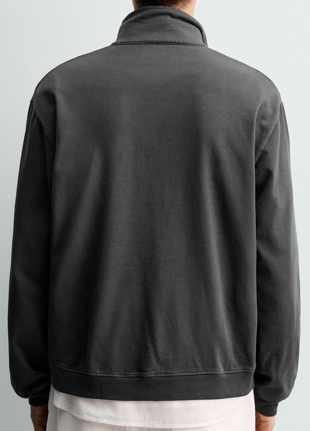 Темно-сірий світшот Zara однотонний (362699098)