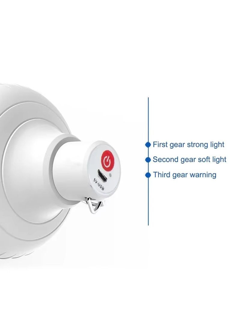 Лампочка аккумуляторная с крючком 120W + кабель USB/Micro white No Brand (322701533)