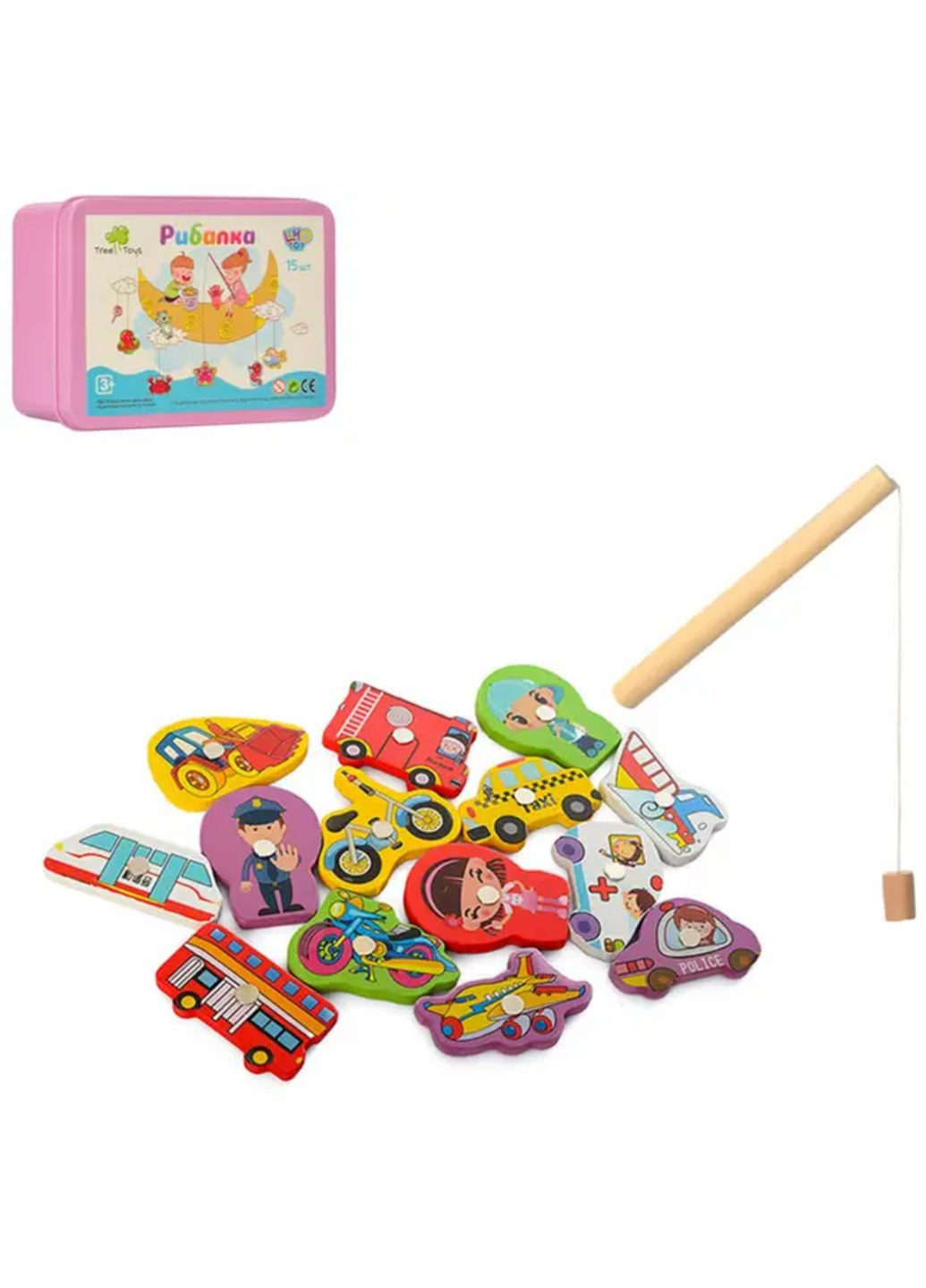 Деревянная игрушка Магнитная Рыбалка MD 0950-57 Розовая Metr+ (341613142)