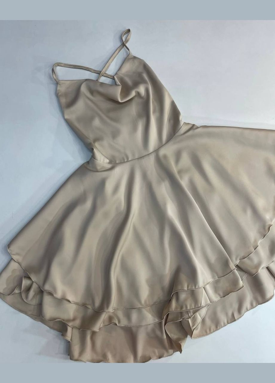 Бежевое коктейльное, вечернее, кэжуал женское платье Asi.Store.ua