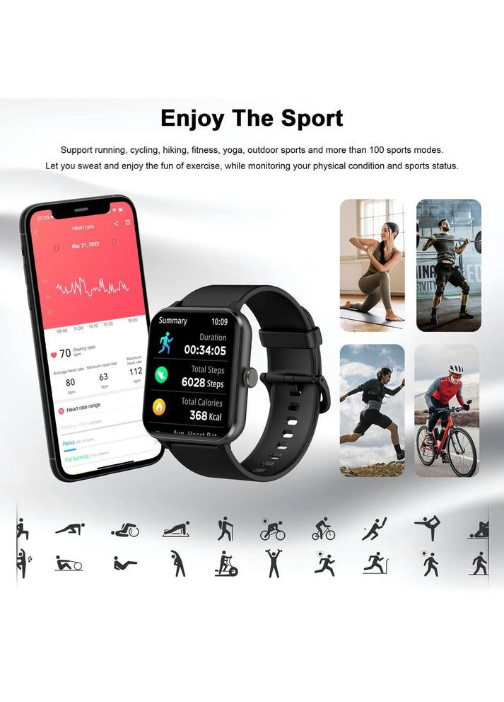 Смарт-часы R50 Black (6931548317517) Blackview (322505024)