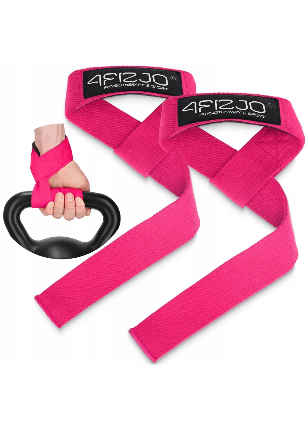 Лямки для станової тяги Deadlift Straps Pink (P-5905973402293) 4FIZJO (357132986)