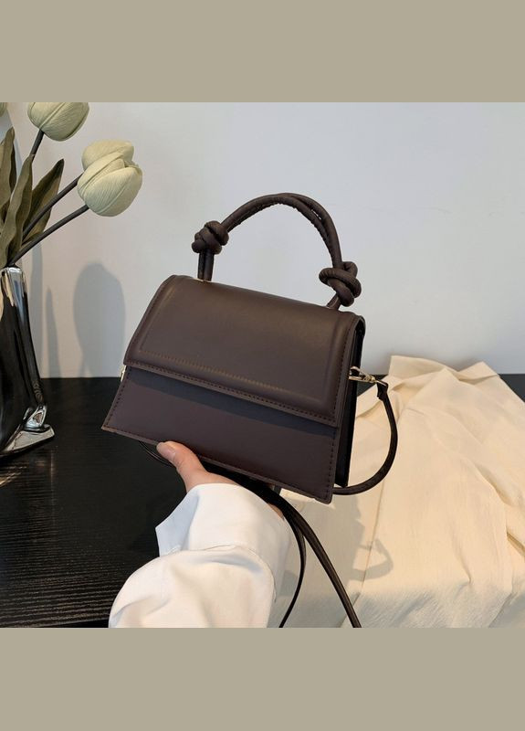 Жіноча сумка 9492 крос-боді коричневая No Brand (299279337)