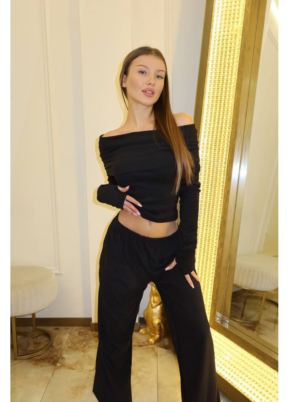 Женский костюм из кашемирового трикотажа: лонгслив + палаццо👉 Замеры в описании GD/GL Модний простір (364966929)