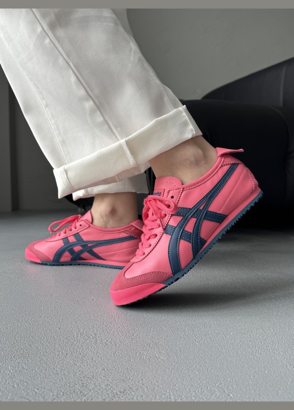 Кроссовки женские Asics Onitsuka Tiger Mexico Pink Blue | Асикс Онитсука Тайгер розовые No Brand розовые демисезоны (342717944)