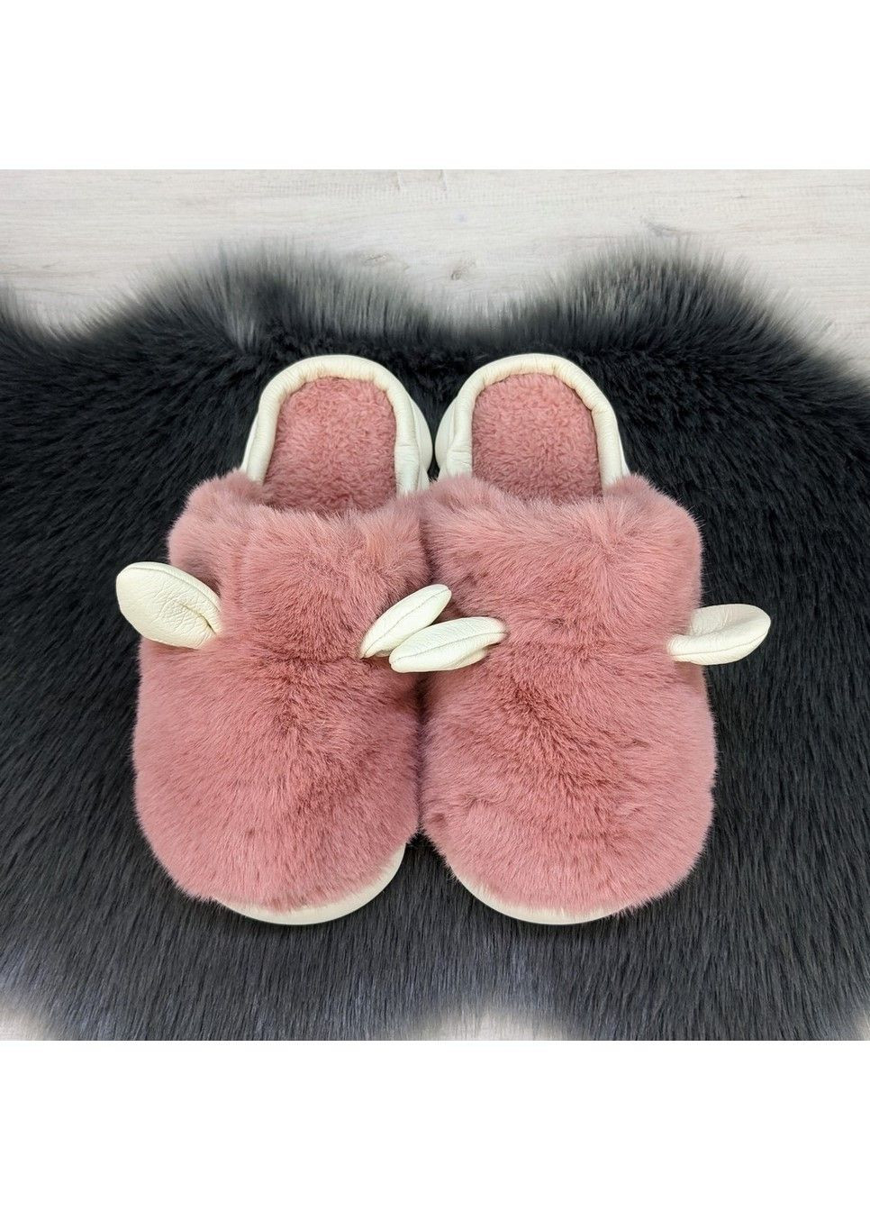 Тапочки жіночі домашні хутряні з вушками Fashion (311216635)