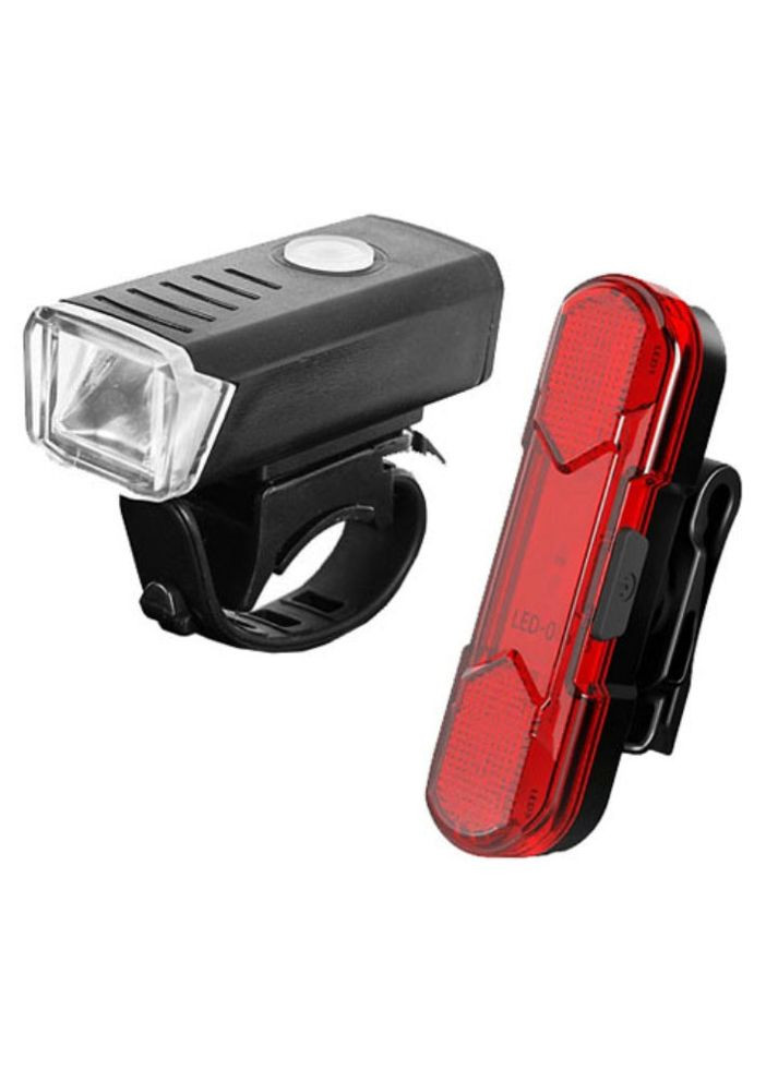 Вело фара із заднім ліхтарем мигалкою RB-B14 велосипедний акумуляторний на велосипед ліхтар із кріпленням RB-B14 WD (297331873)