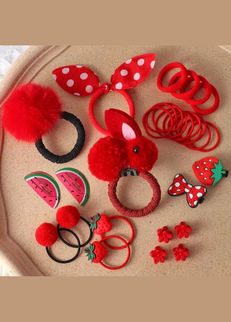 Набор детских шпилек резинок украшения подарок для девочки с сумочкой 15 PRC (334002182)