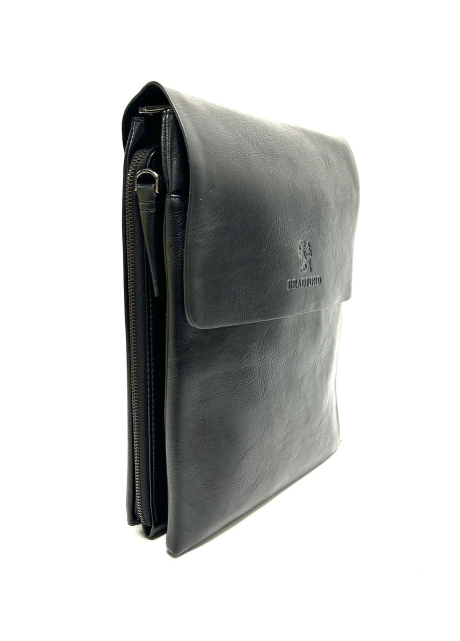 Чоловіча сумка з еко-шкіри Bradford 18770-5 чорна 33 х 25 х 5 No Brand (371682350)