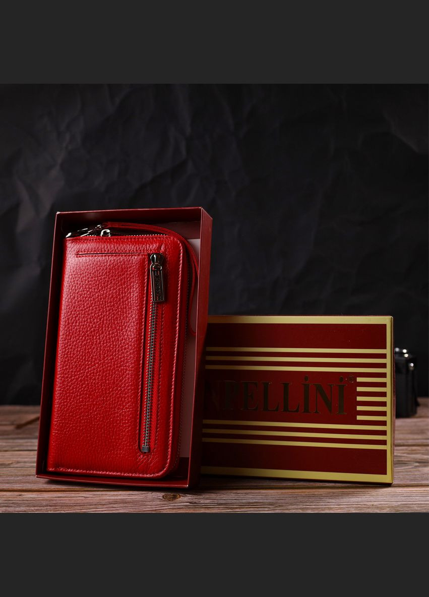 Клатч Женский из натуральной кожи 21921 Красный Canpellini (302007828)