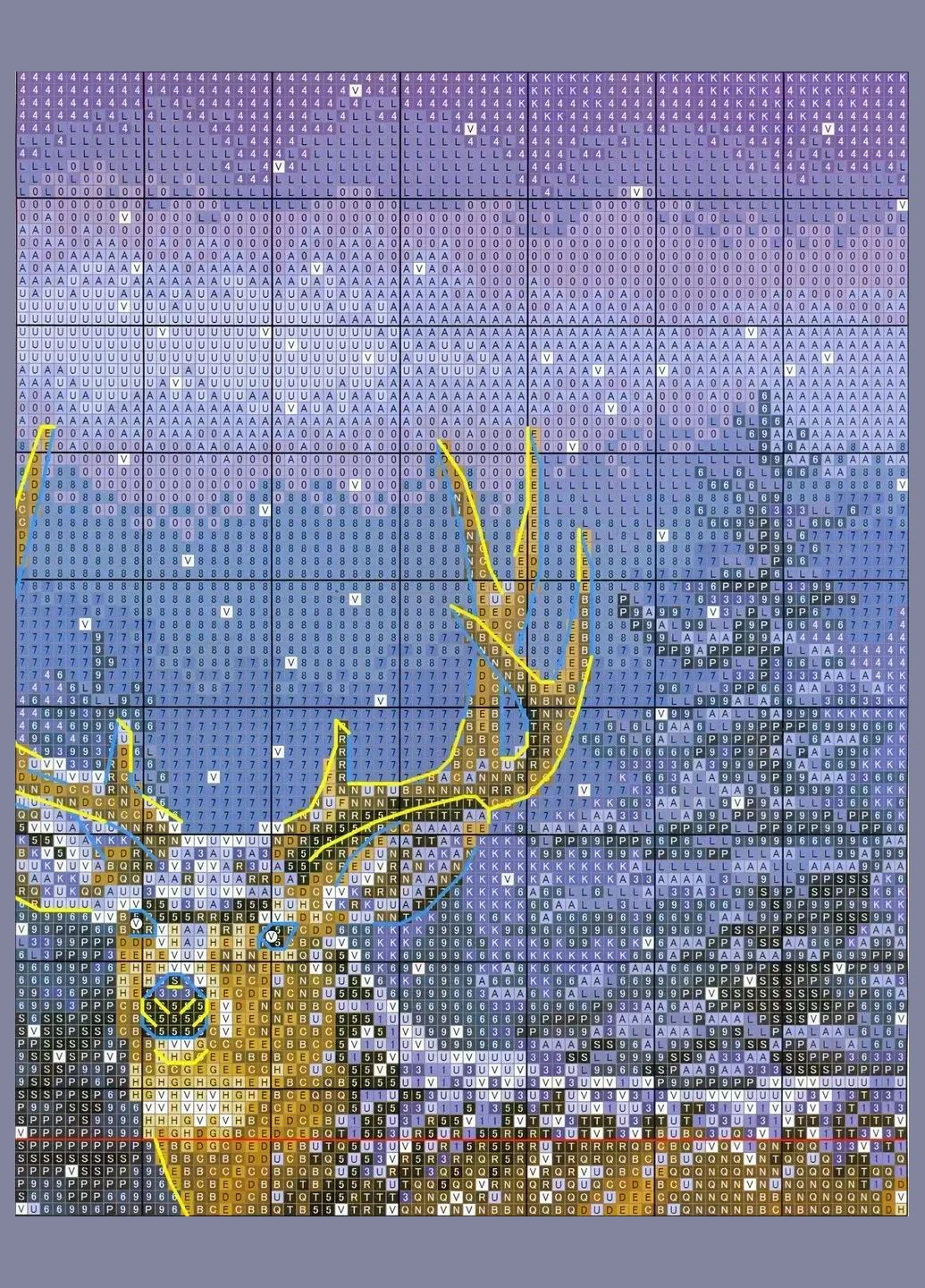 Набір для вишивання за нанесеною на канву схемою "Winter deer". AIDA 14CT printed, 53*38 см Joy Sunday (313613316)