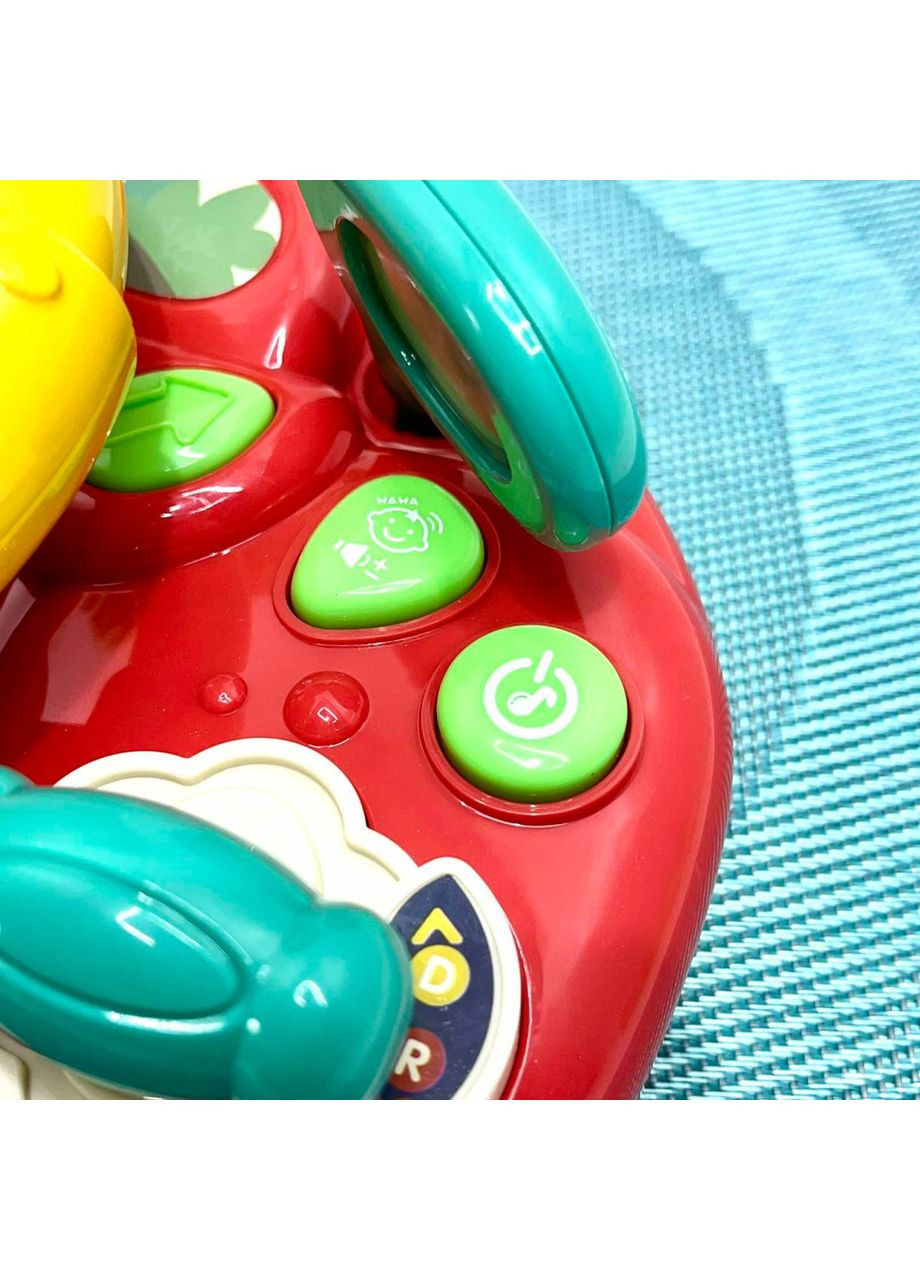 Музыкальный руль Маленький водитель с креплением на коляску англ язык Голубой (6209) WToys (366237819)