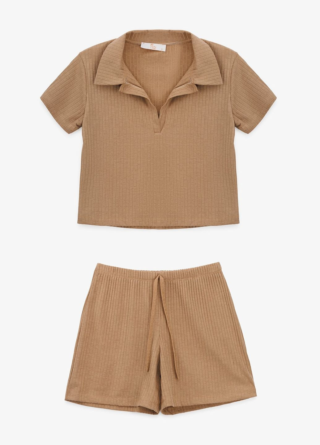 Костюм однотонный женский 25098 Бежевый shop (2000991017122) On me (339041550)