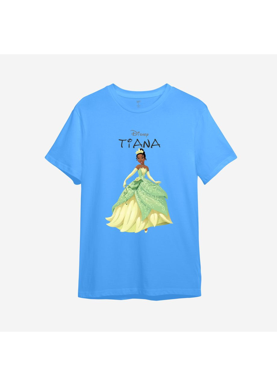Голубая демисезонная детская футболка с принтом "tiana / принцесса и лягушка" (10723905364) ТiШОТКА