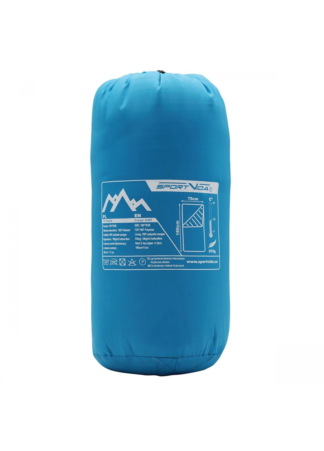 Спальный мешок (спальник) одеяло +2...+21°C R Sky Blue/Grey SportVida SV-CC0060 (376164142)