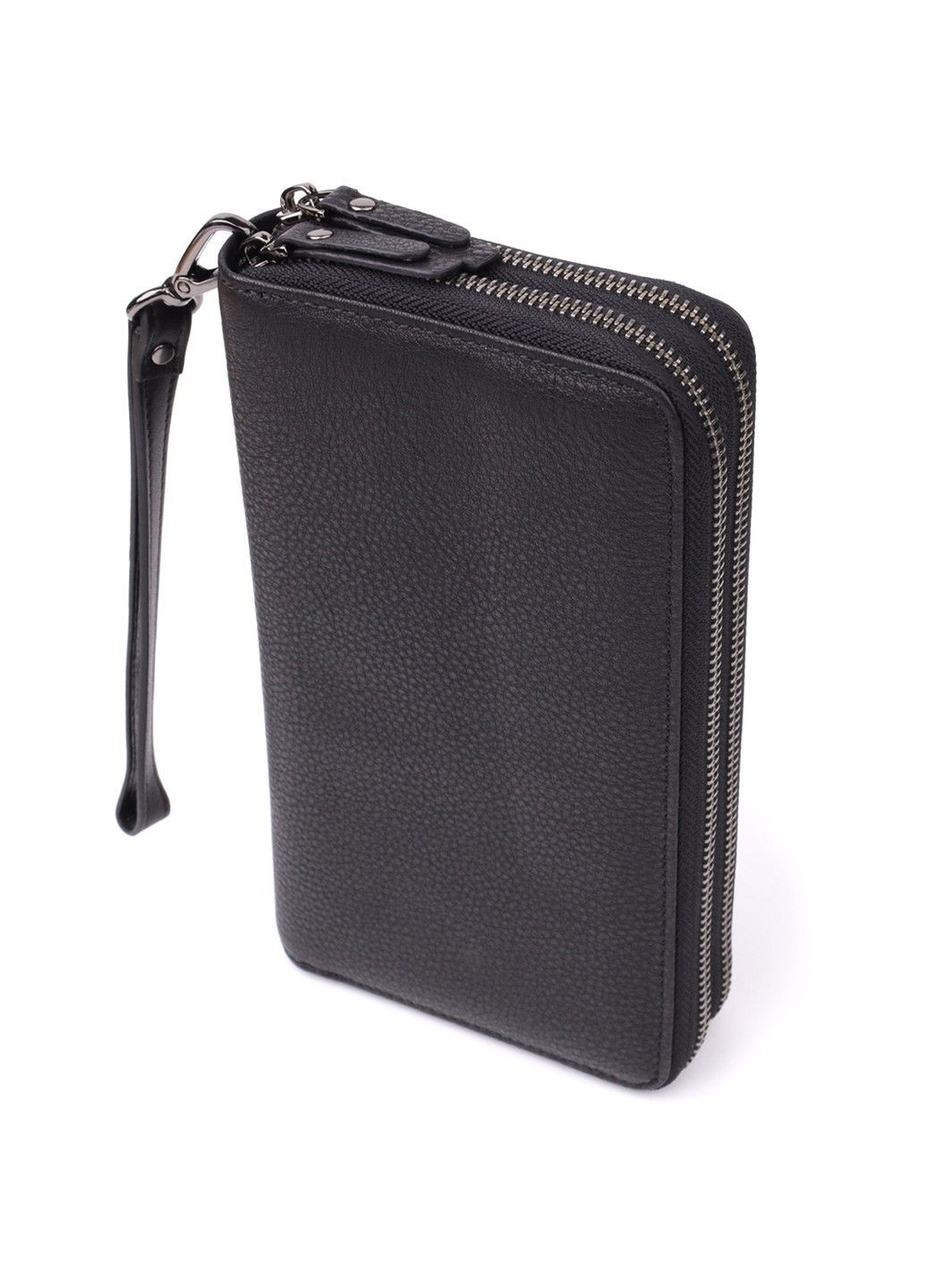 Цікавий чоловічий клатч із натуральної шкіри 23063 Чорний Vintage (356452191)