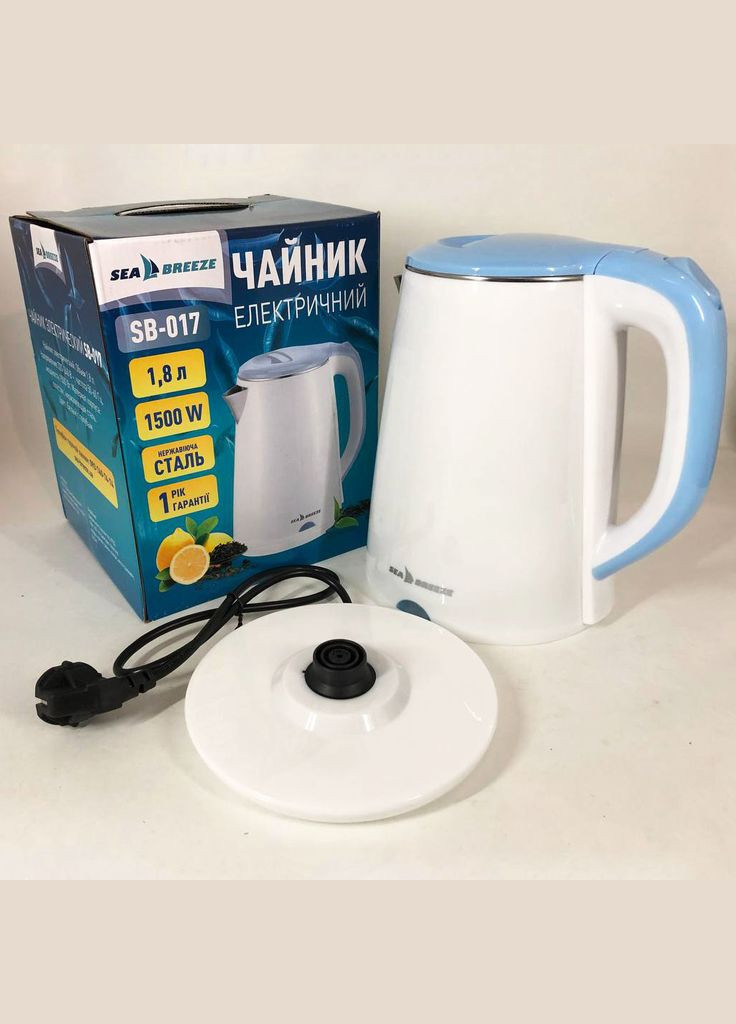 Электрочайник SeaBreeze SB-017 1.8 Л 1500 Вт стильный электрический чайник, чайник електро Sea Breeze (365670340)