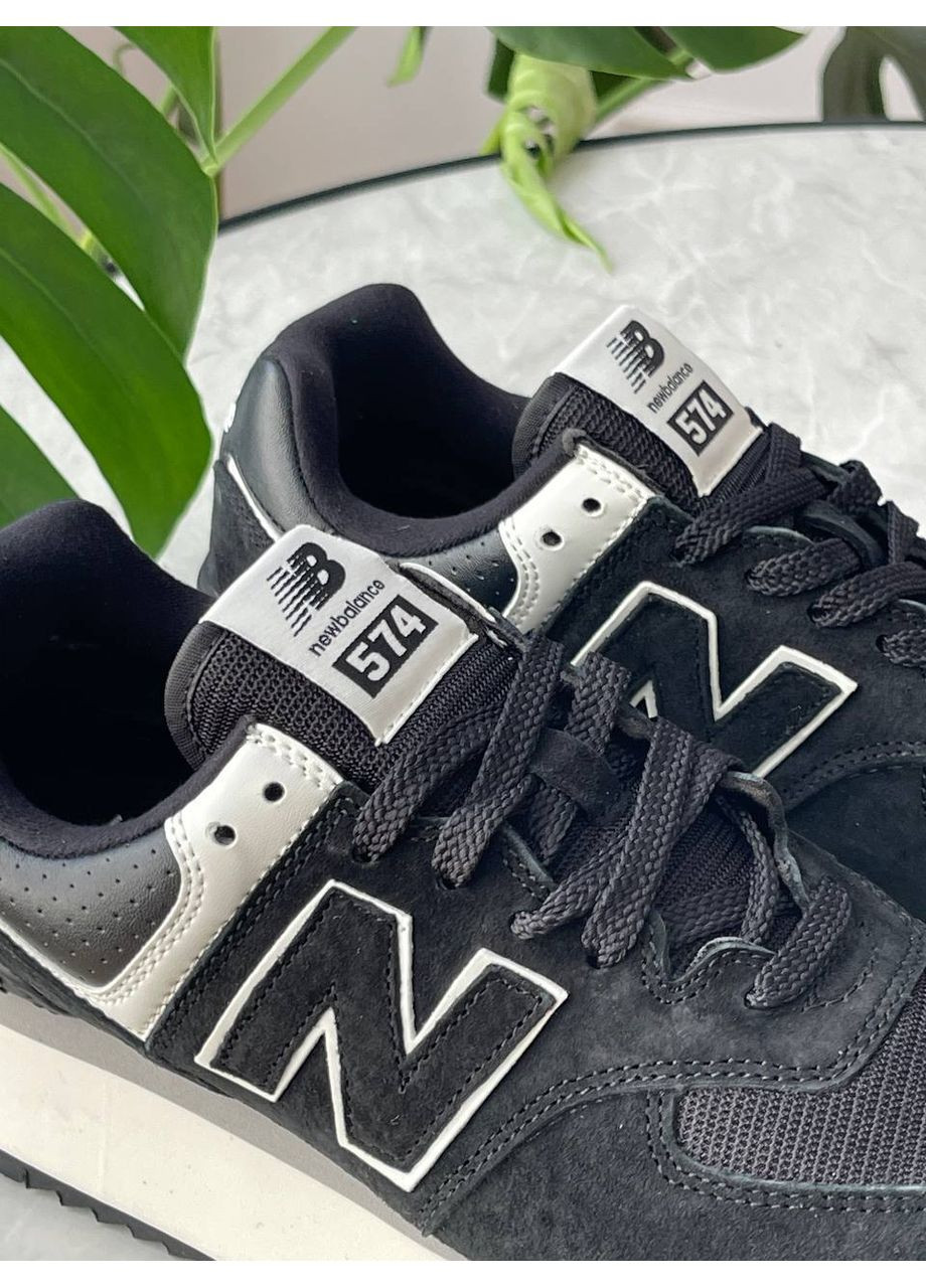 Кросівки жіночі New Balance 574+ Black | Нью Беланс 574+ чорні No Brand чорні демісезони (355888604)