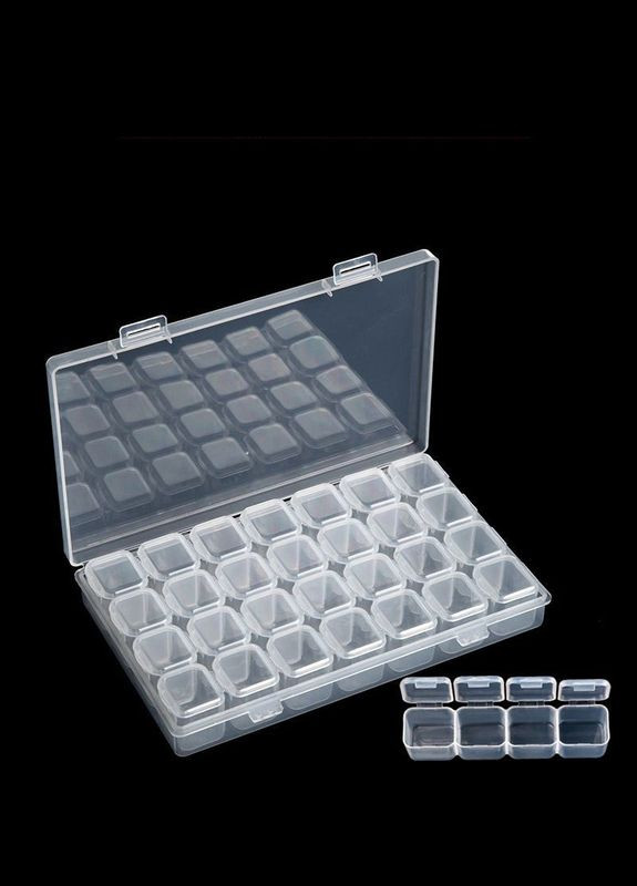 Органайзер, контейнер, коробка для алмазиків, бісеру та дрібних деталей 28 відділів ColorArt (300372313)