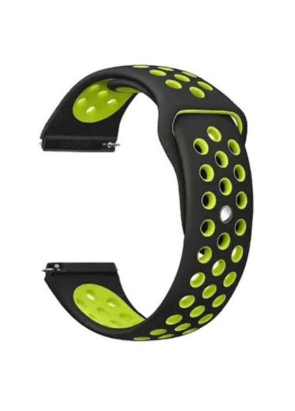 Ремінець Nike Style для Xiaomi Amazfit Bip/Bip Lite/Bip S Lite/GTR 42mm/GTS/TicWatch S2/TicWatch E Black-Yellow (705706) BeCover (341491397)