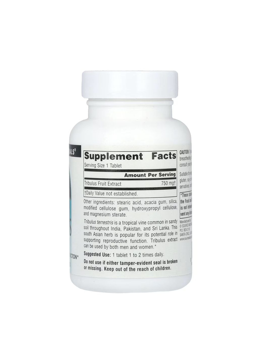 Экстракт трибулус террестрис Tribulus Extract 750 мг 60 таблеток Source Naturals (332808648)